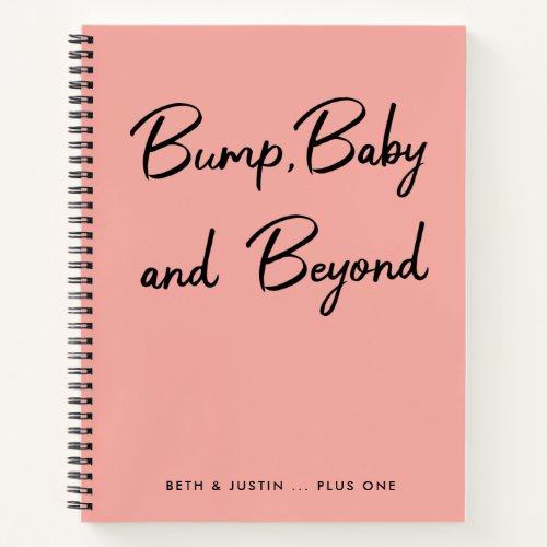 Bump Baby and Beyond  Pink Baby Memories Notebook