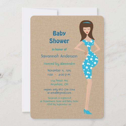 Bump Baby Boy Shower Invitations