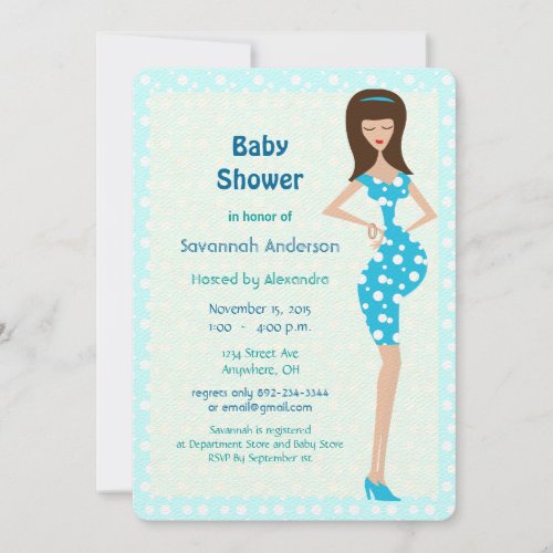 Bump Baby Boy Shower Invitations