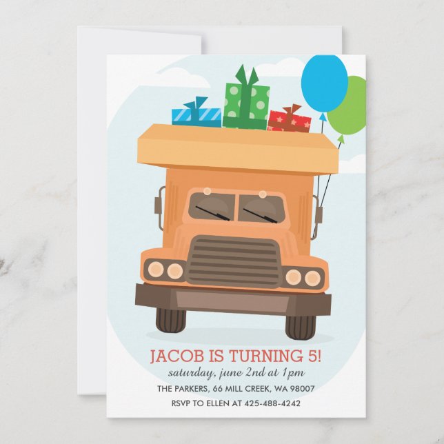 Bump Bump Kid's birthday party Invitation (Front)