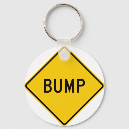 Bump Highway Sign Word Keychain