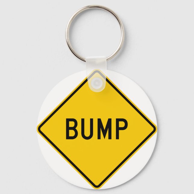 Bump Highway Sign (Word) Keychain (Front)