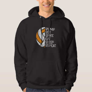 Bump Set Spike Eat Sleep Repeat Volleyball 3 Hoodie