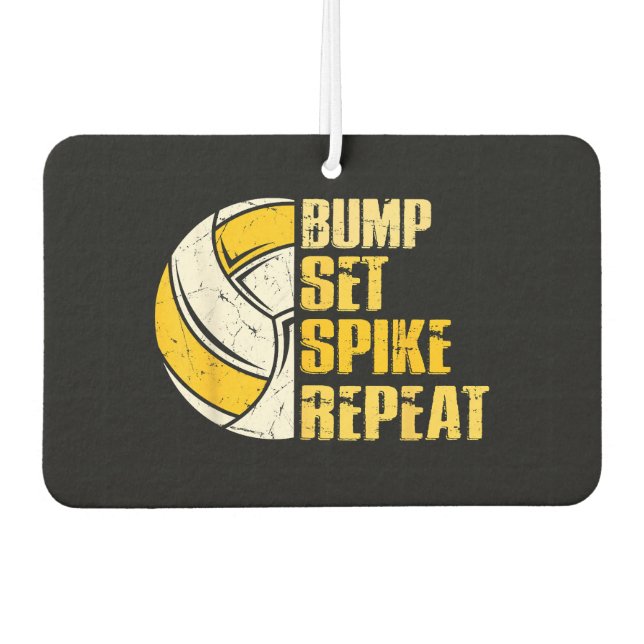 Bump Set Spike Repeat Volleyball Funny Air Freshener (Front)