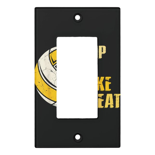 Bump Set Spike Repeat Volleyball Funny Light Switch Cover (Front)