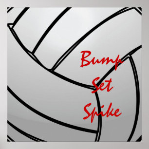 Bump Set Spike Volleyball Mantra Poster