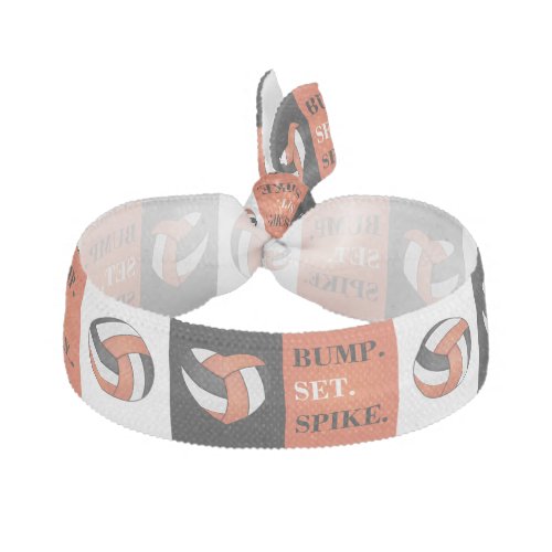 Bump Set Spike _ Volleyball _ Orange Elastic Hair Tie