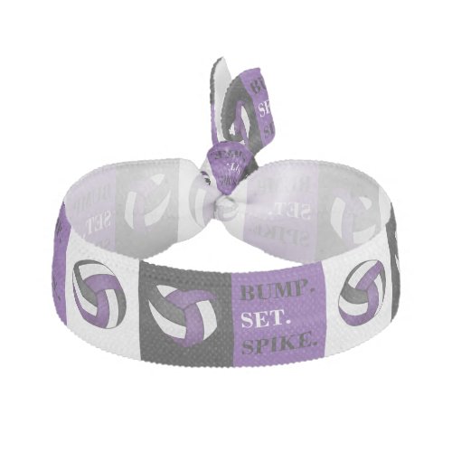 Bump Set Spike _ Volleyball _ Purple Elastic Hair Tie