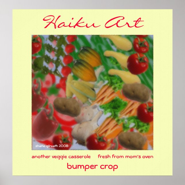 Bumper Crop Haiku Art Print (Front)