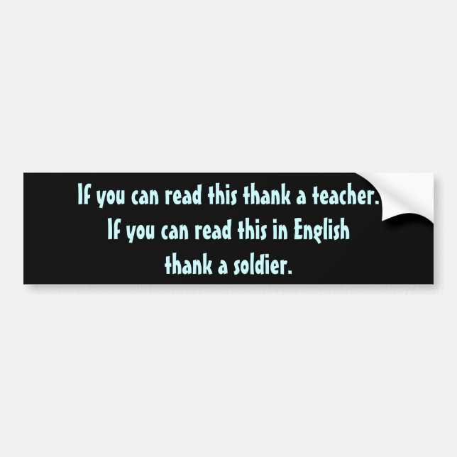 Bumper sticker (Front)