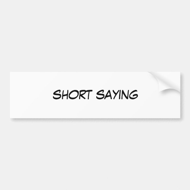 Bumper Sticker (Front)