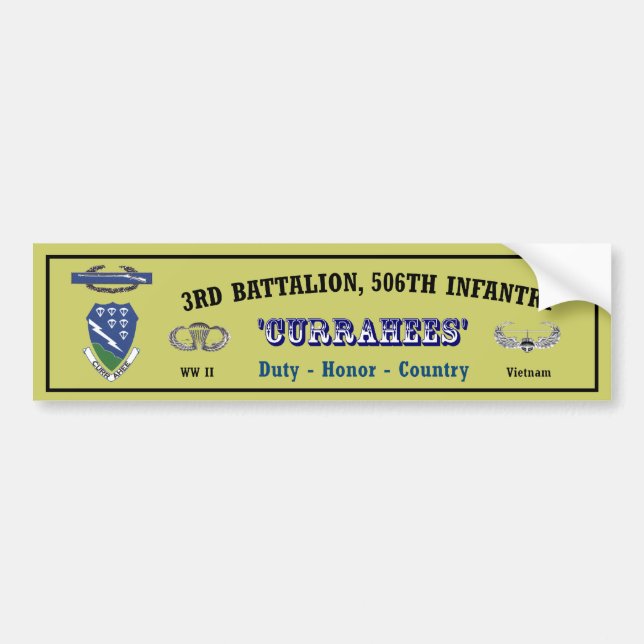 Bumper.Sticker_3-506th.Vietnam Bumper Sticker (Front)