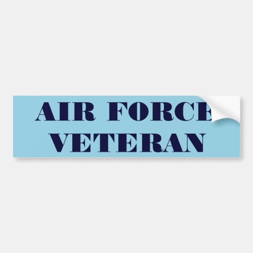 Bumper Sticker Air Force Veteran