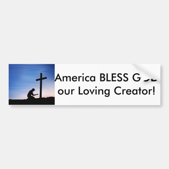 Bumper Sticker, America bless God our Creator Bumper Sticker (Front)
