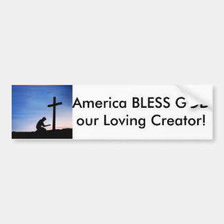Bumper Sticker, America bless God our Creator Sticker