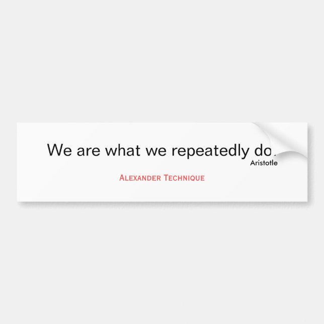 Bumper sticker - Aristotle (Front)