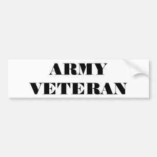 Bumper Sticker Army Veteran