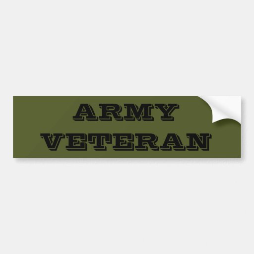 Bumper Sticker Army Veteran | Zazzle