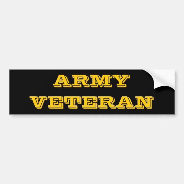Bumper Sticker Army Veteran (Front)
