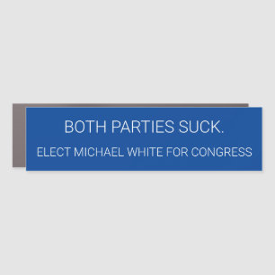 Bumper Sticker - "Both Parties Suck" Car Magnet