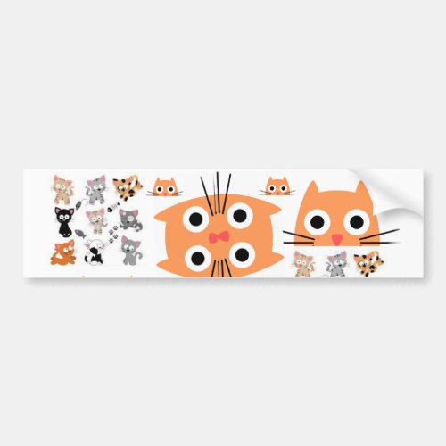 Bumper Sticker Cat Kittens
