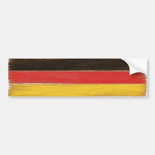 Bumper Sticker Cool Distressed German Flag (Front)