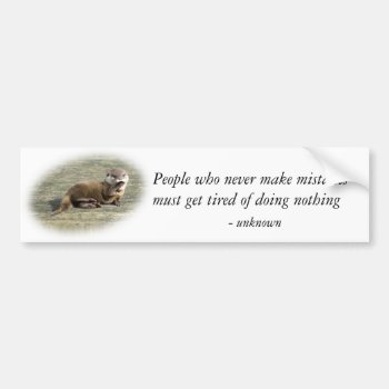 Bumper Sticker - Cute Baby Otter Famous Quote by PhotographyByPixie at Zazzle