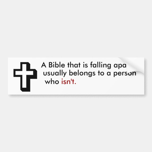 Bumper Sticker Falling Apart Bible (Front)