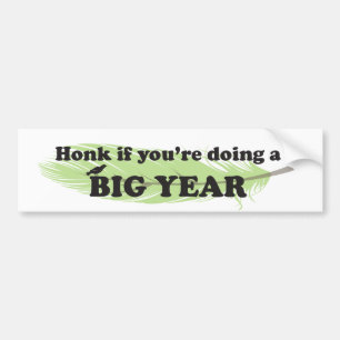 Bumper sticker for birders   Big Year   Feather