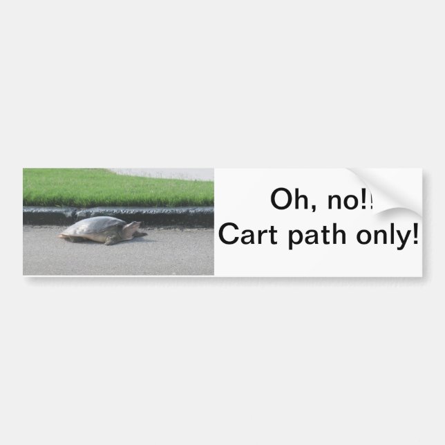 Bumper sticker/ Golf Carts,golfers' cars, funny, Bumper Sticker (Front)