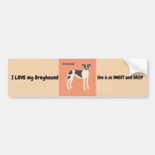 Bumper Sticker Greyhound Dog