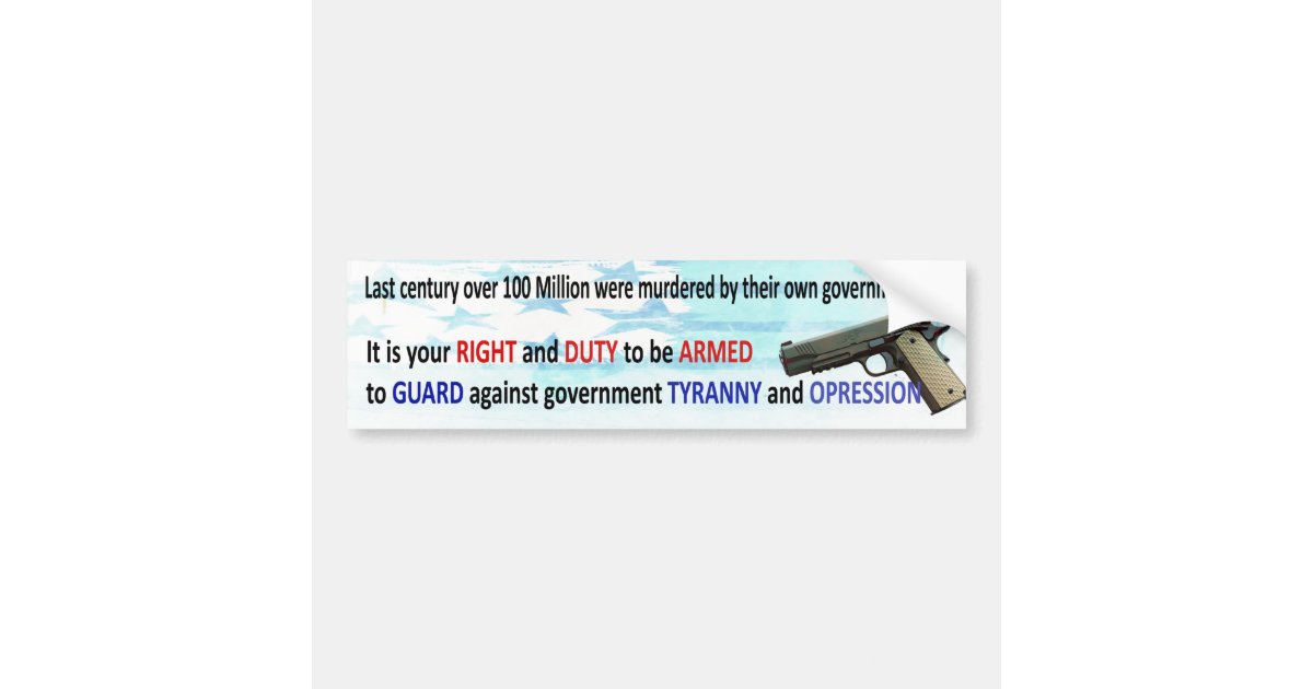 Gun Rights Bumper Sticker Bumper Sticker GUN RIGHTS | Zazzle