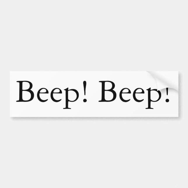 Bumper Sticker Horn - Beep! Beep! (Front)