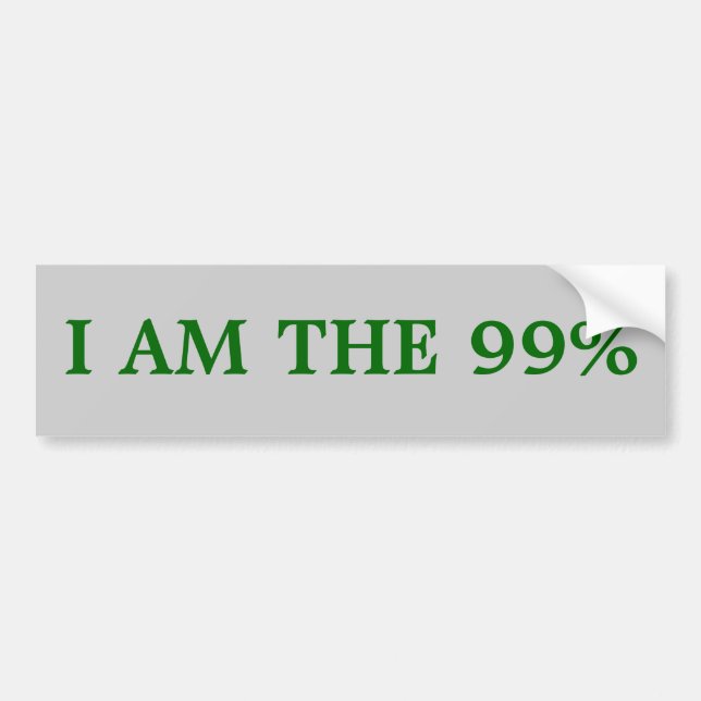 Bumper sticker: I am the 99% Sticker (Front)