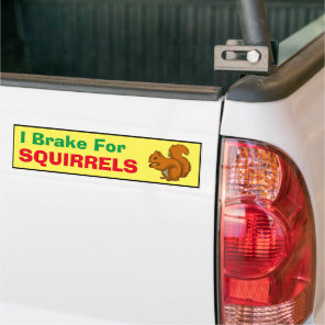 Bumper Sticker - I Brake for Squirrels