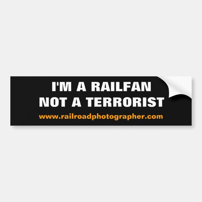 Bumper Sticker - I'm a Railfan (Front)