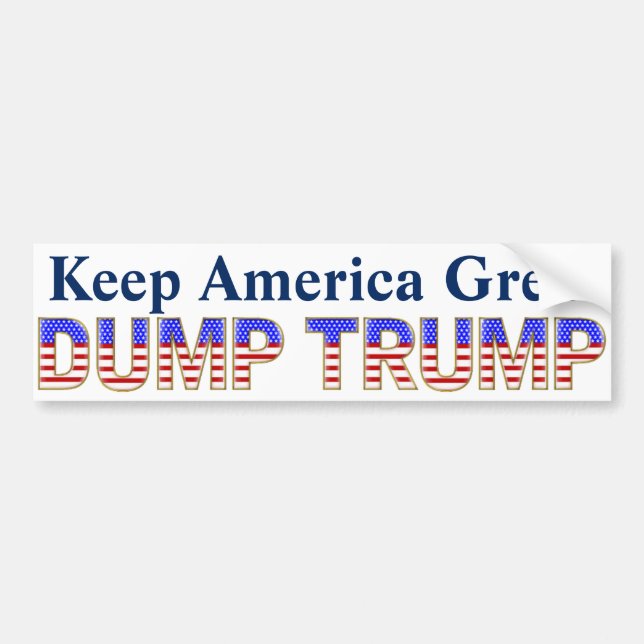 Bumper Sticker Keep America Great Dump Trump (Front)