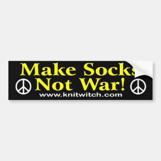 Bumper Sticker - Make socks not war