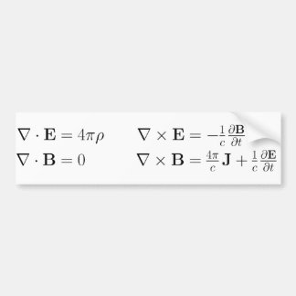 Bumper sticker, Maxwell's equations Sticker