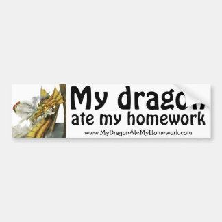 Bumper Sticker - My Dragon Ate My Homework