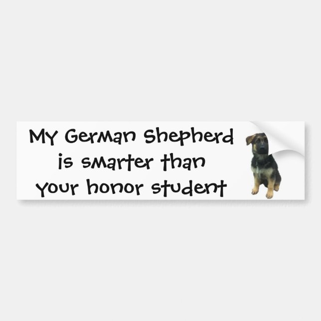 Bumper Sticker: My German Shepherd is smarter... Bumper Sticker (Front)