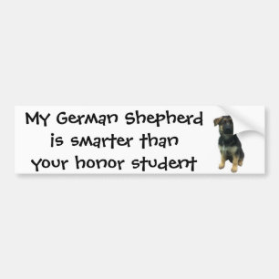 Bumper Sticker: My German Shepherd is smarter... Sticker