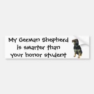 Bumper Sticker: My German Shepherd is smarter... Sticker