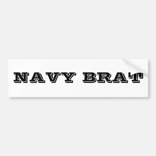 Bumper Sticker Navy Brat