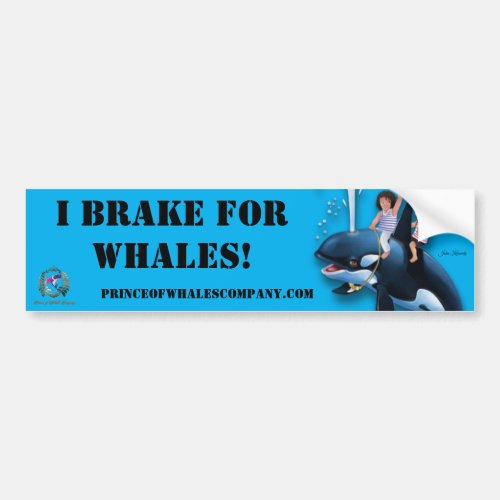 Bumper Sticker Prince Patches I Brake For Whales