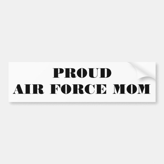 Bumper Sticker Proud Air Force Mom (Front)