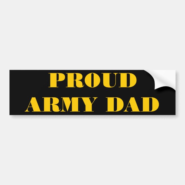 Bumper Sticker Proud Army Dad (Front)