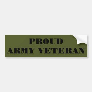 Bumper Sticker Proud Army Veteran