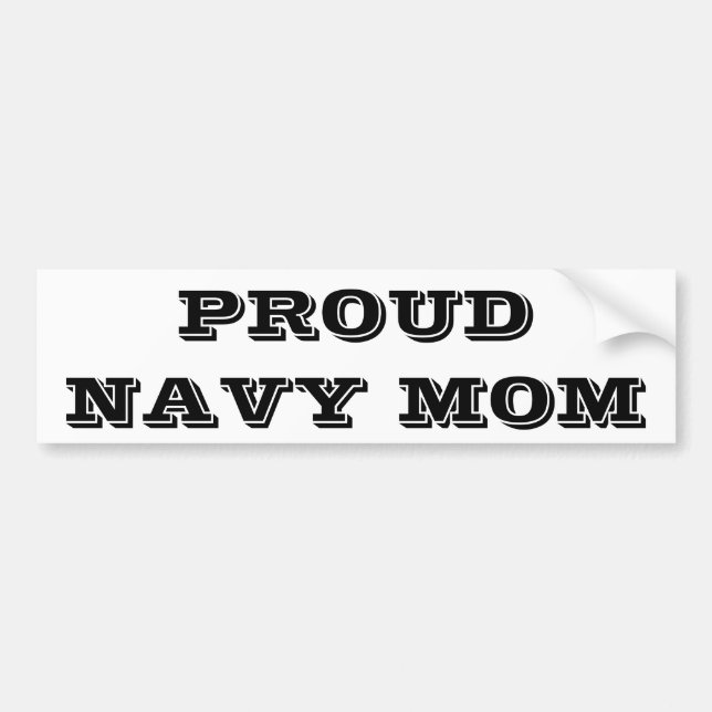 Bumper Sticker Proud Navy Mom (Front)