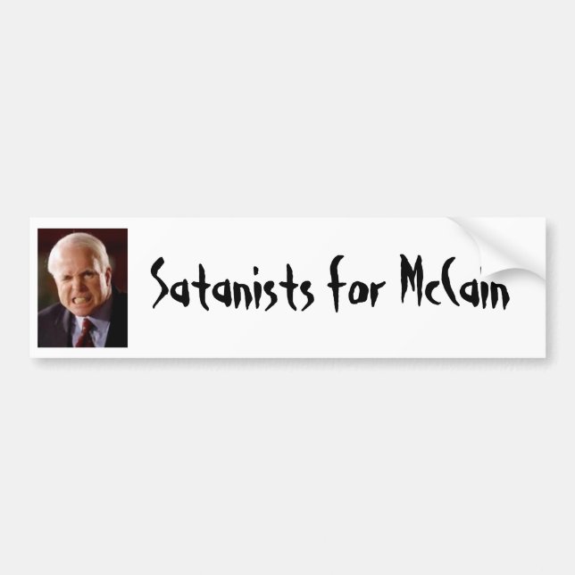 Bumper Sticker: Satanists for McCain Sticker (Front)